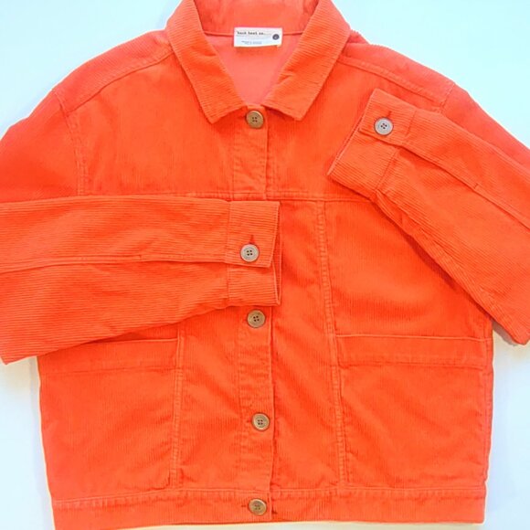back beat co. Organic Cotton Corduroy Jacket Utility Casual Pockets Size Large - Picture 2 of 11